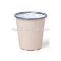 High quality enamel tumbler mug with black color rolled rim for UK
Tumbler Mug